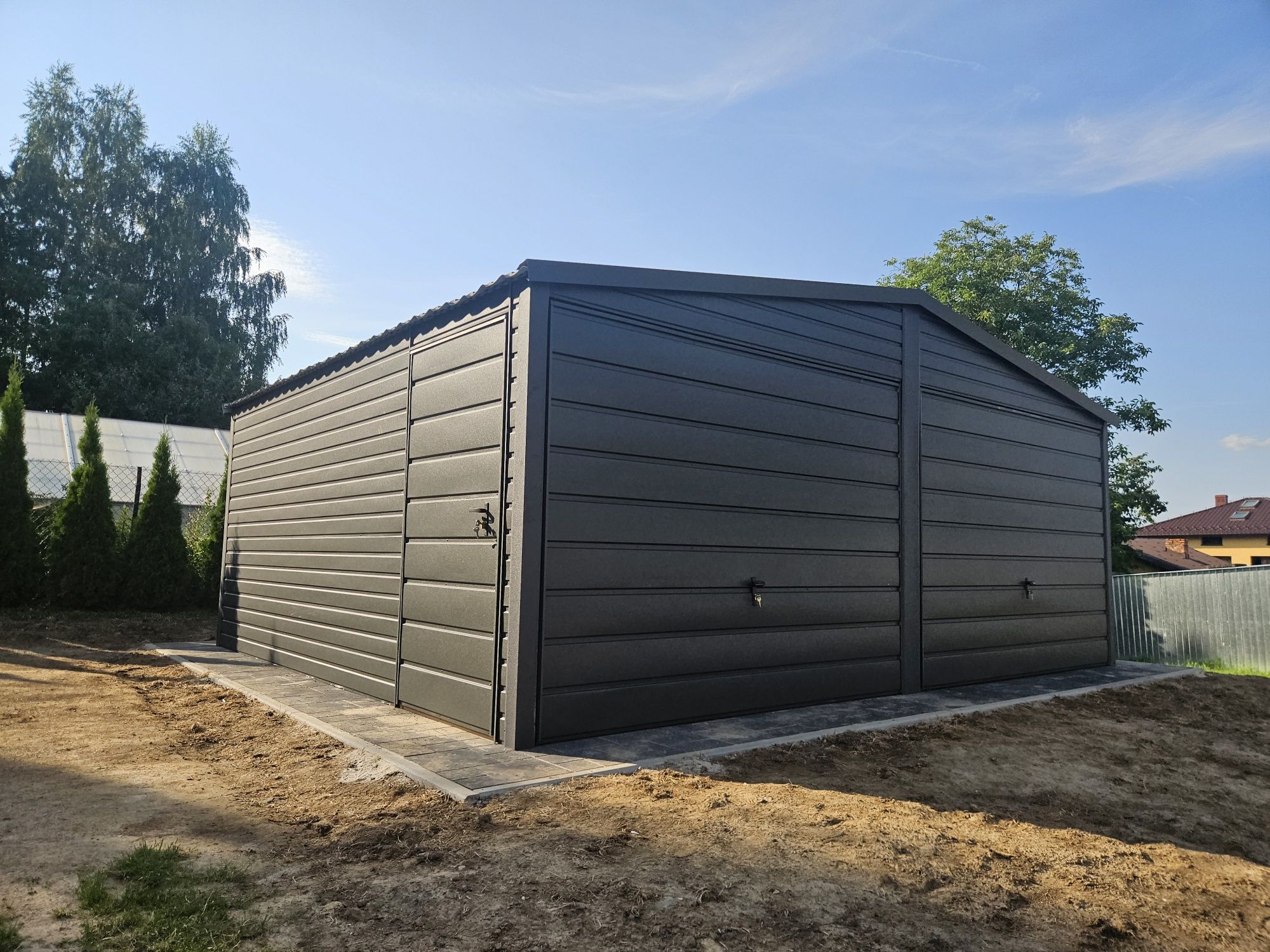 6x5 KUJ Garaże Blaszane Garaż Blaszany Blaszak Blaszaki Dwuspadowy