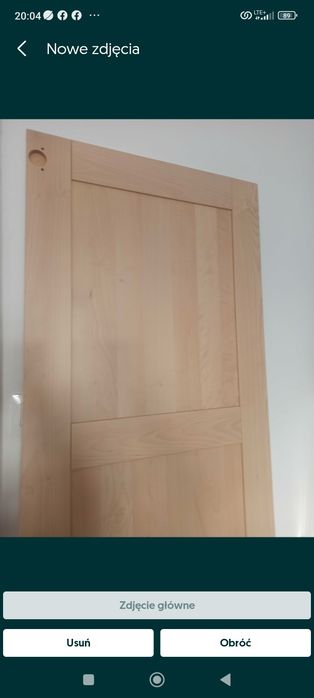 Drzwi Ikea 195 x 60 cm brzoza drewno Faktum