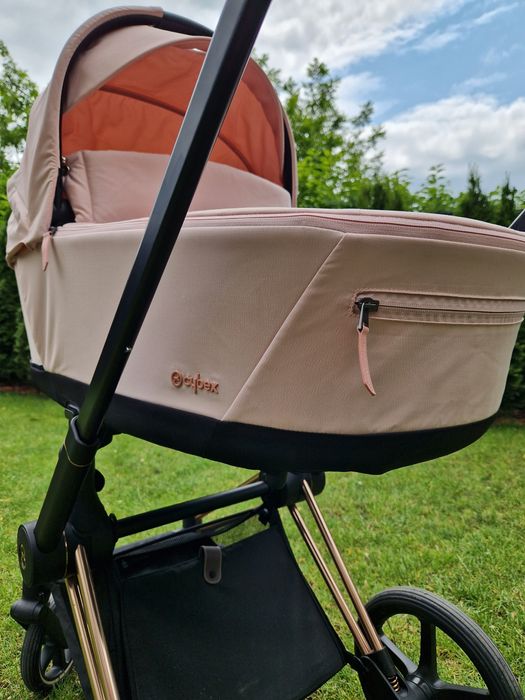 Cybex priam 4.0 peach pink rose gold 2w1
