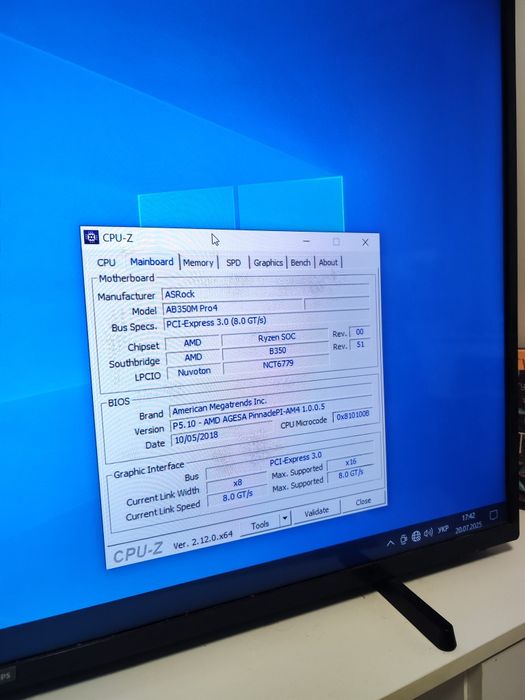 Материнська плата ASRock b350m pro4 + 16gb ddr4 am4