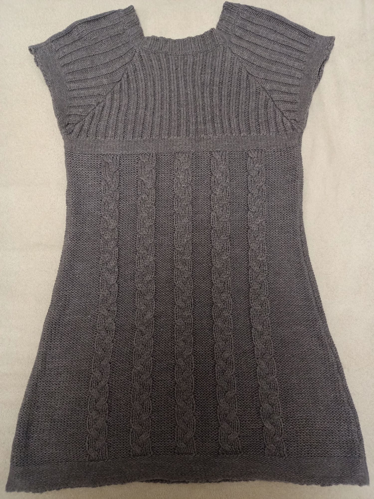 Tunika, sukienka XS, gruby splot, ciepła. 152/158