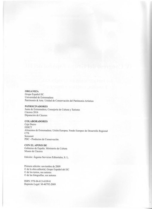 Livro "La Restauración en el Siglo XXI", IV Congreso ... IIC