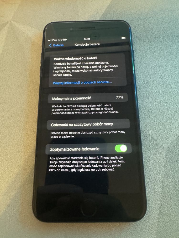Iphone 7 plus 77%baterii