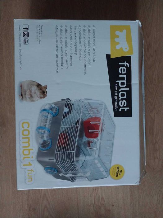 Двухэтажная клетка для хомяков с игровой зоной и  лабиринтом