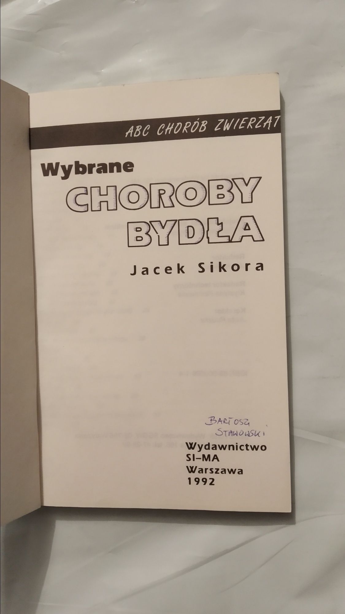 Wybrane choroby bydła Jacek Sikora