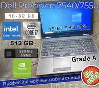 Потужні Dell Precision 7540/7550 15.6 FHD IPS i7-10850h 32/512gb T1000