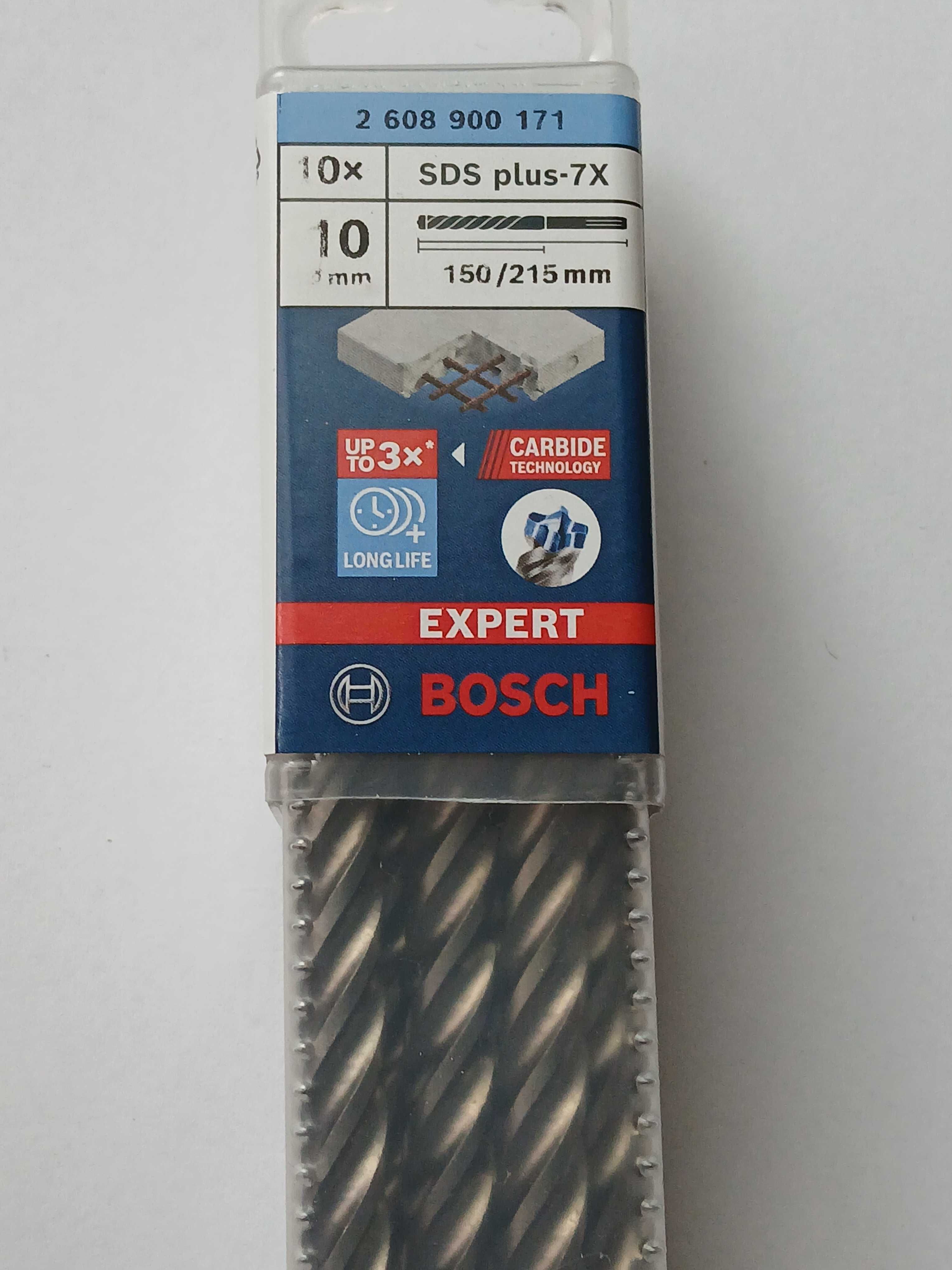 Wiertła udarowe Bosch EXPERT SDS plus-7X 10 x 150 x 215 mm, 10 szt.