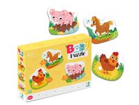 3в1 пазли ферма,baby puzzle DODO 300394,беби пазлы домашние животные