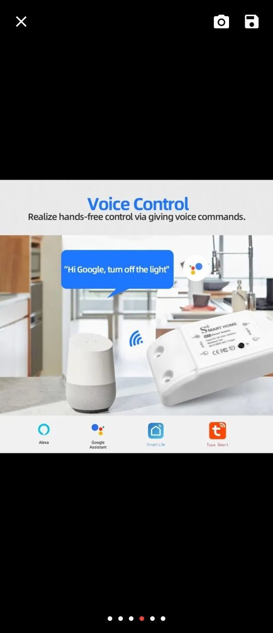 Tuya wifi inteligentny przełącznik włącznik Google alexa