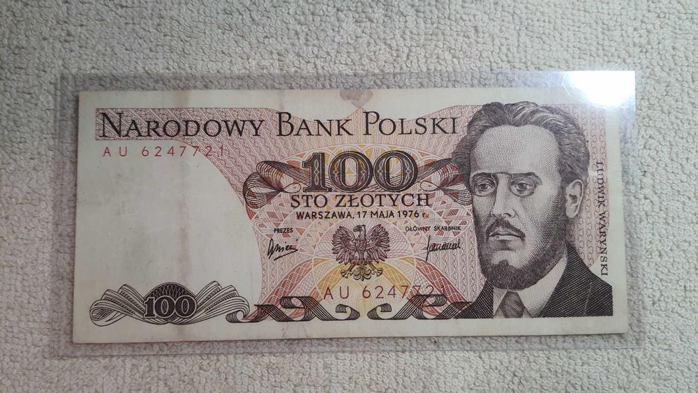 EKSTREMALNIE RZADKI !!! 100 zlotych 1976 s. AU - L9