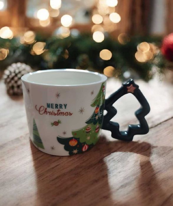 Caneca de natal com tampa