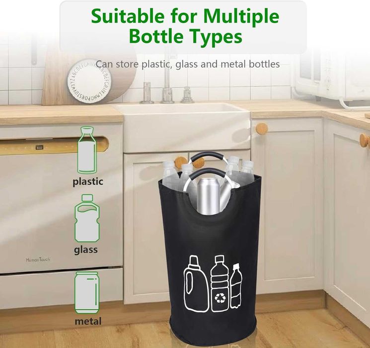 Torba z uchwytami do przechowywania butelek prania 72x38 cm