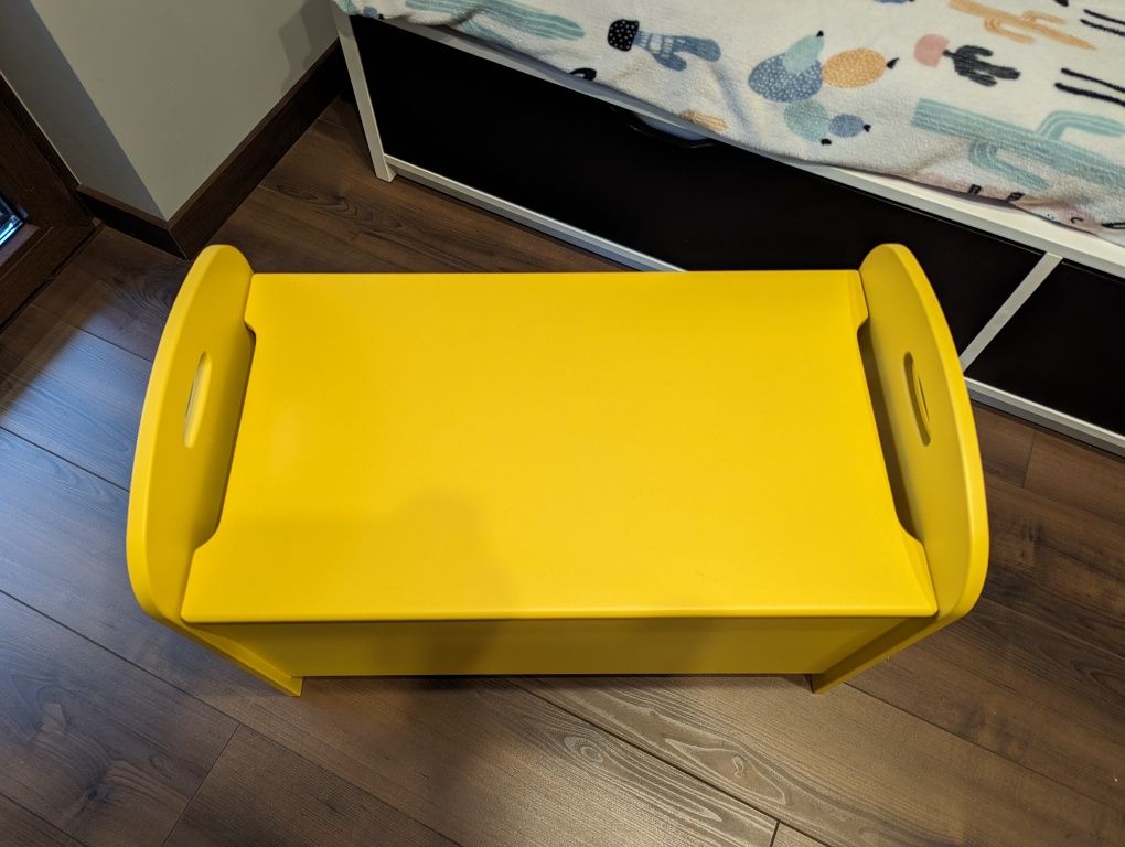 IKEA Skrzynia Trogen na zabawki żółty pojemnik 22339