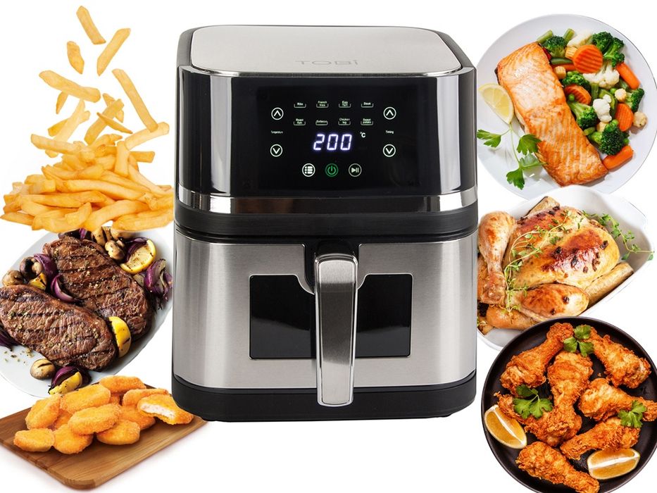 Frytkownica beztłuszczowa air fryer duża 10L 2400w