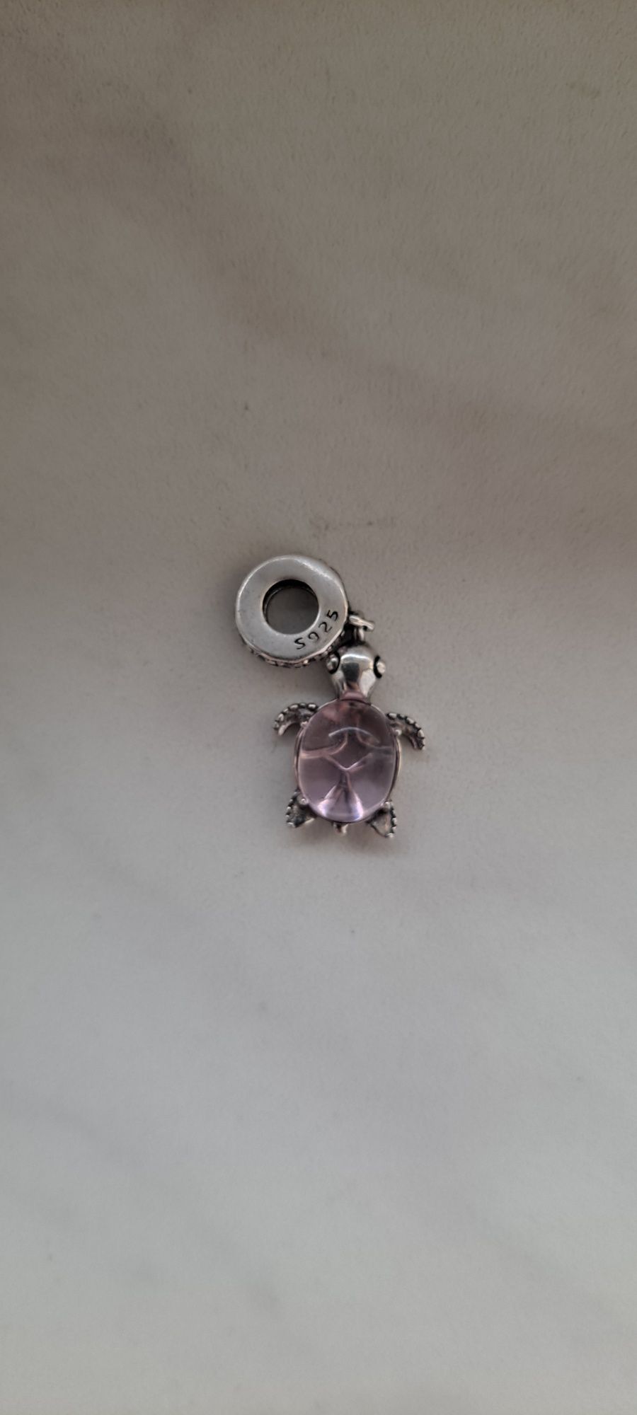 Charms Różowy Żółw Srebro S925