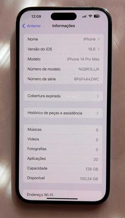 iPhone 14 Pro Max APPLE (6.7'' - 128 GB - Roxo Escuro) com garantia
