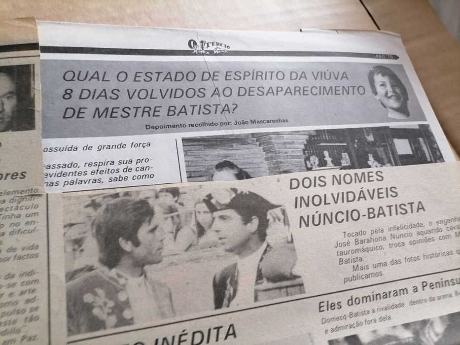Tauromaquia O 1º Tércio Número Especial O ADEUS a MESTRE BATISTA 1985