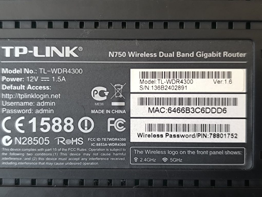 Wi-fi роутер TP-LINK N750