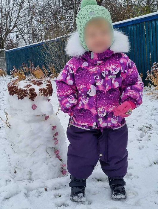 Теплий зимовий комбінезон на дівчинку Lenne р. 80 +6  (ідеальний стан)