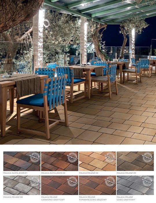 Kostka brukowa MALAGA gr.6cm - melanże kolorów HIT CENA!