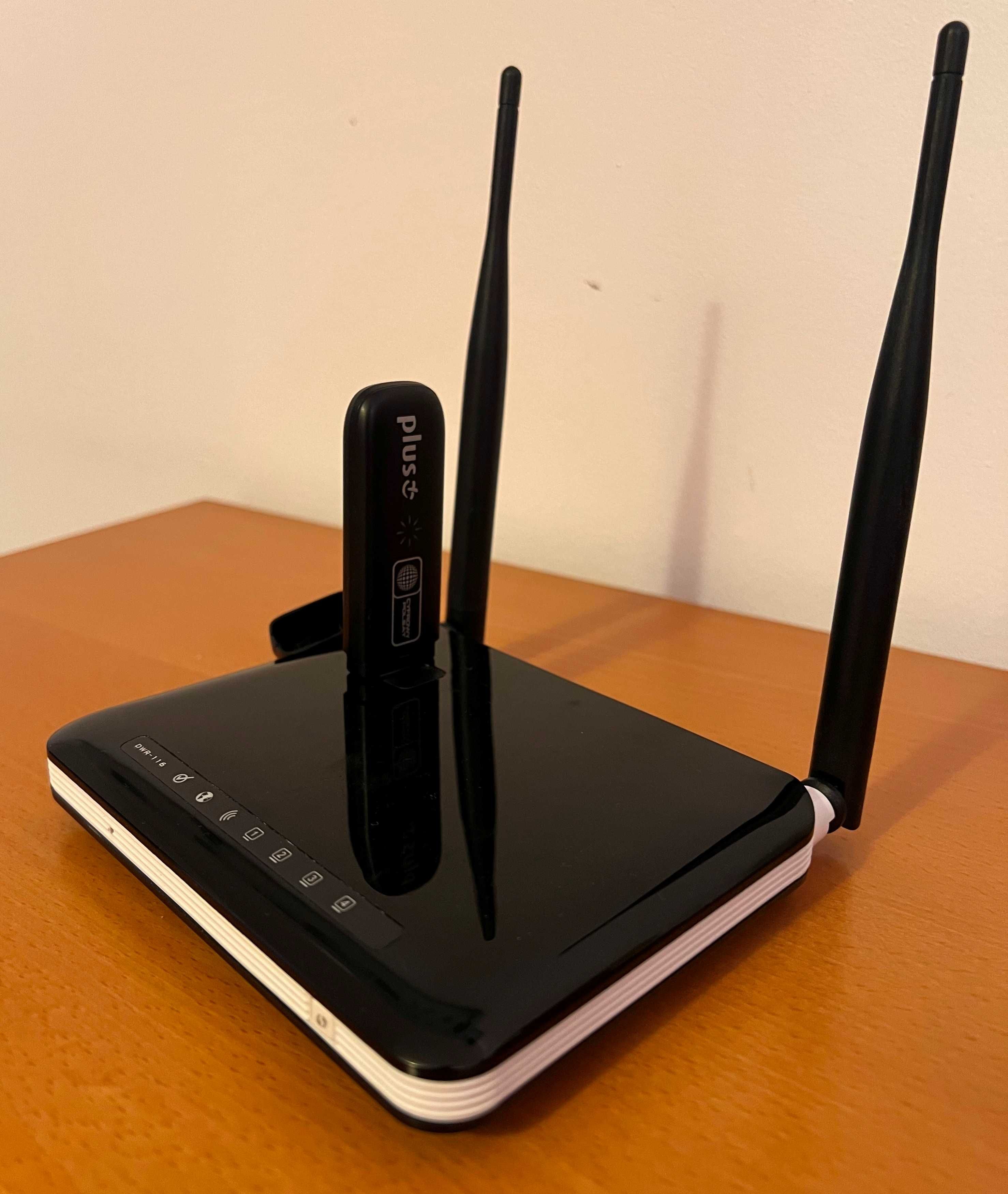 Router D-Link DWR-116 plus Modem USB ZTE mf 823 LTE na kartę sim