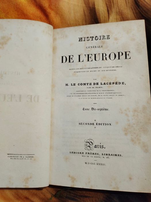 Старинные книги на фоанцуском языке 18 век