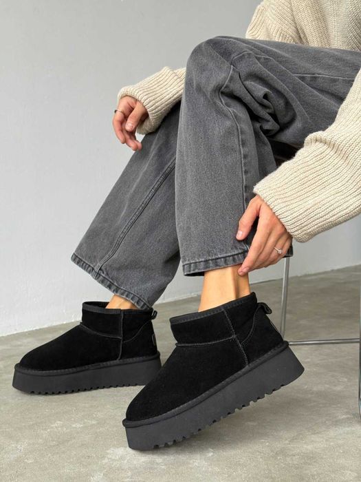 Бежеві уггі платформа натуральна замша бежевые угги на платформе 36-41