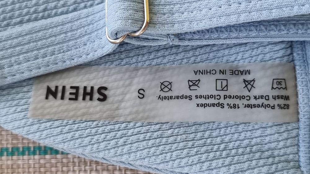 Купальник жіночий роздільний розмір S фірми SHEIN  блакитний