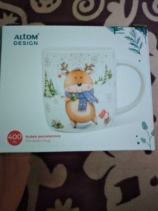 Kubek porcelanowy renifer