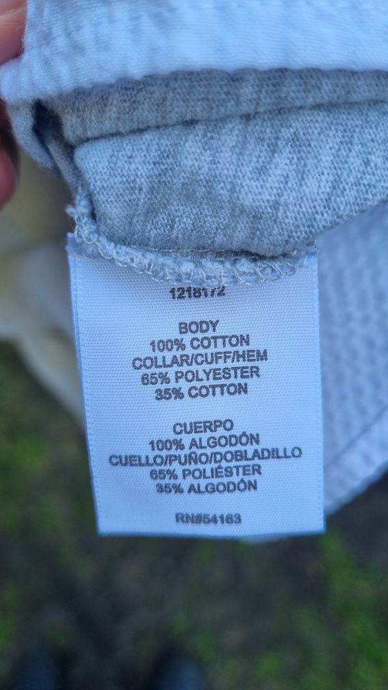 Tommy Hilfiger damska koszula szara z białym kołnierzykiem XL