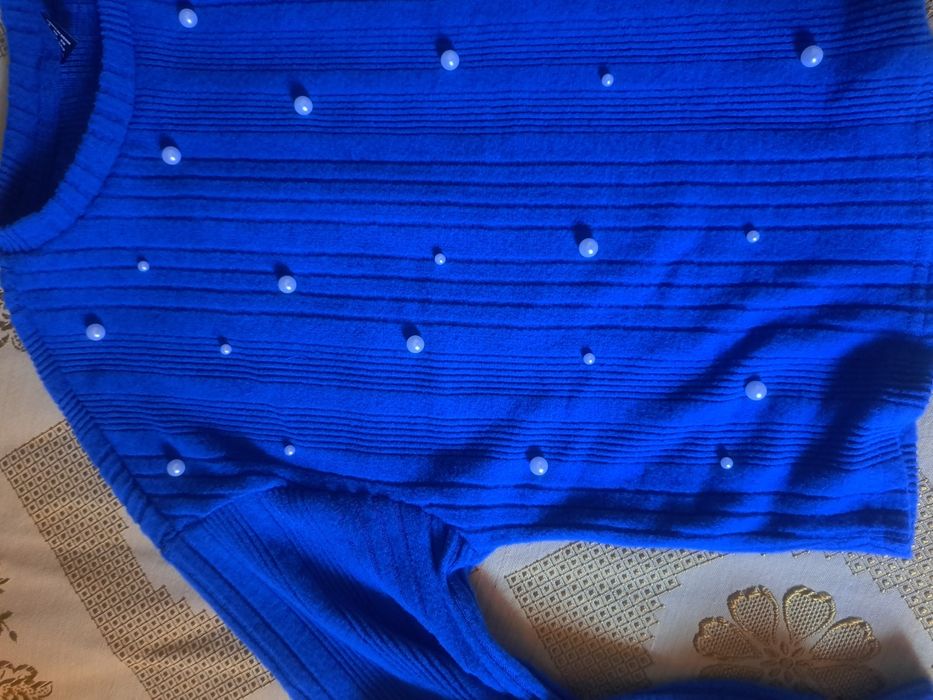 Camisola com pérolas Shein