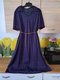 Śliczna sukienka vintage rozmiar ok 46 poliester