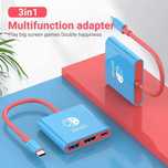 NOVO - Nintendo Switch Adaptador 3 em 1 - HDMI + USB 3.0 + PD 100W
