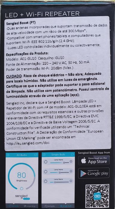 Sangled boost (lâmpada c/ repetidor/extensor wifi)