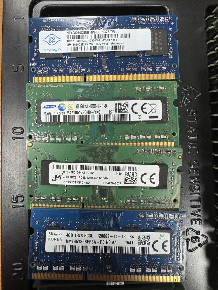 для ноутбука SoDimm DDR3L 4 Gb 8 Gb 1.35v 1.5v Оригінал!