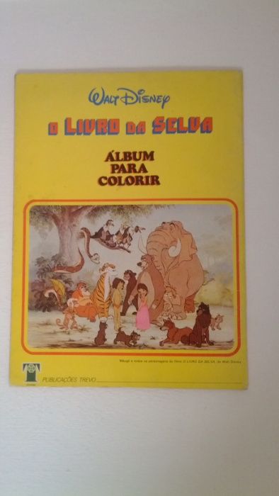 o livro da selva da disney mogli de pintar raro vintage p colecionador