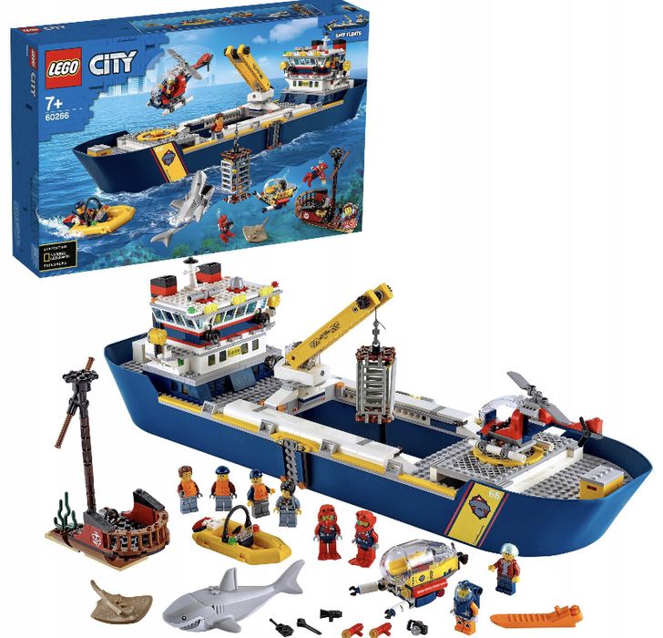 Używany zestaw Lego City 60266 Statek badaczy oceanu