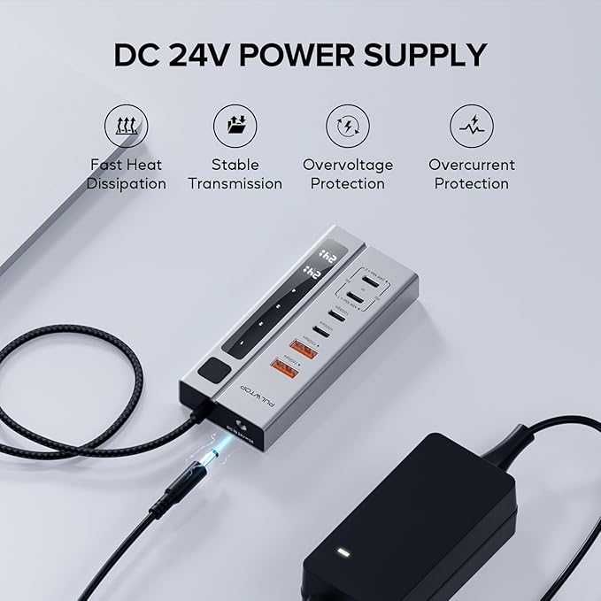 HUB USB-C 6w1 PD 45W + Zasilacz 72W