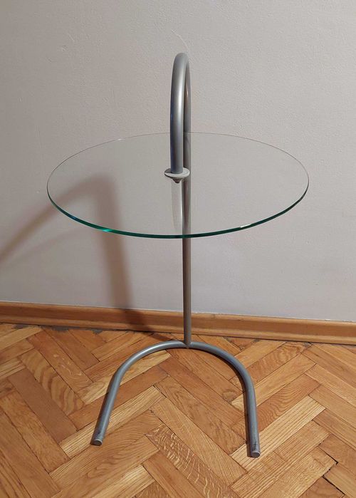 Szklano metalowy stolik nocny Ikea RY projektu Tord Björklund vintage
