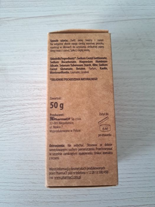 Puder do mycia brody i twarzy