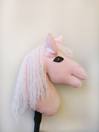 Hobby Horse Pudrowy róż koń na kiju Nowy Okazja