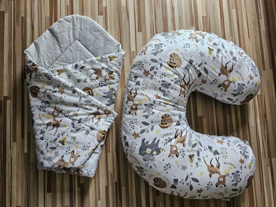 Zestaw poduszka do karmienia i rożek oraz śpiwory gratis