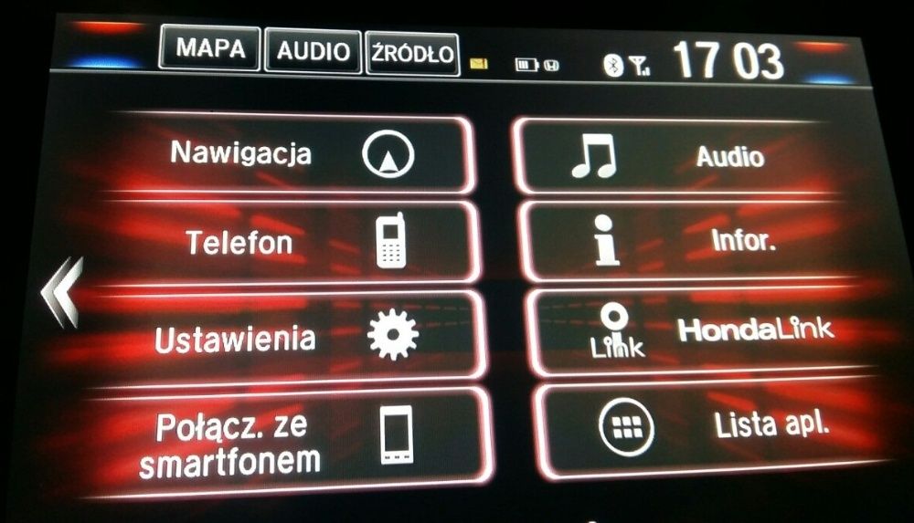 Honda polskie menu język polski Android z USA Kanada konwersja zmiana