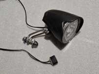 Lampka Rowerowa Przednia pod Dynamo z Włącznikiem Lampa + Kostka