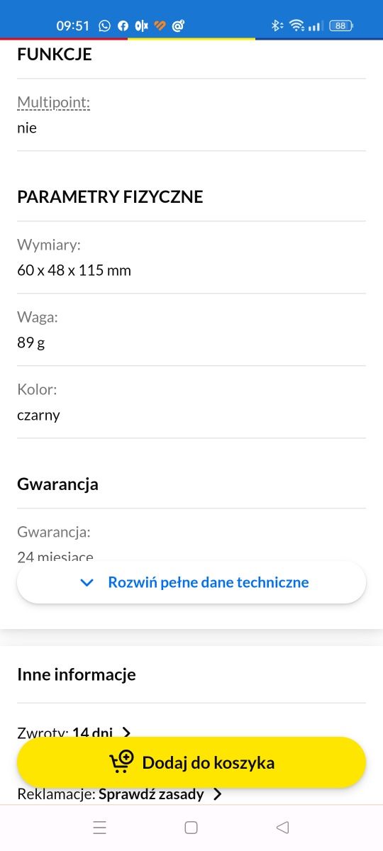 Zestaw głośnomówiący Bluetooth,głośnik do auta