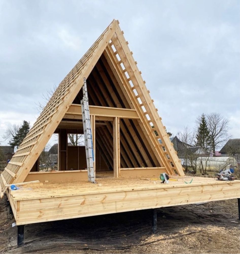 Модульні будинки. Будинок в стилі A-Frame