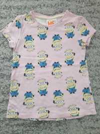 H&M Minionki koszulka t-shirt dziecięcy rozmiar 98 różowa Kevin Stuart