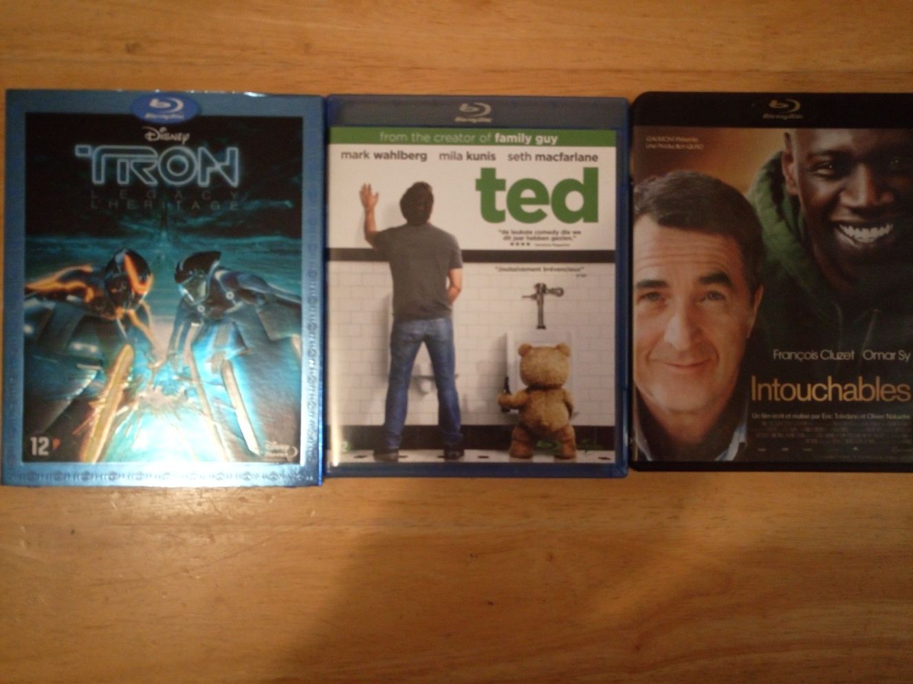 Blu-Ray Tron, Ted e Intouchables