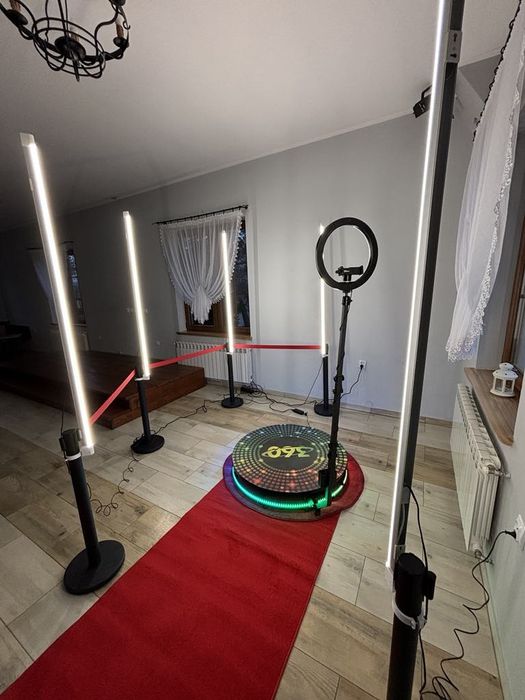 Miś Imprezka - Miś na urodziny - Duży Biały Miś - Fotobudka 360°