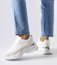 Białe sneakersy ze srebrną wstawką Esquibel 40